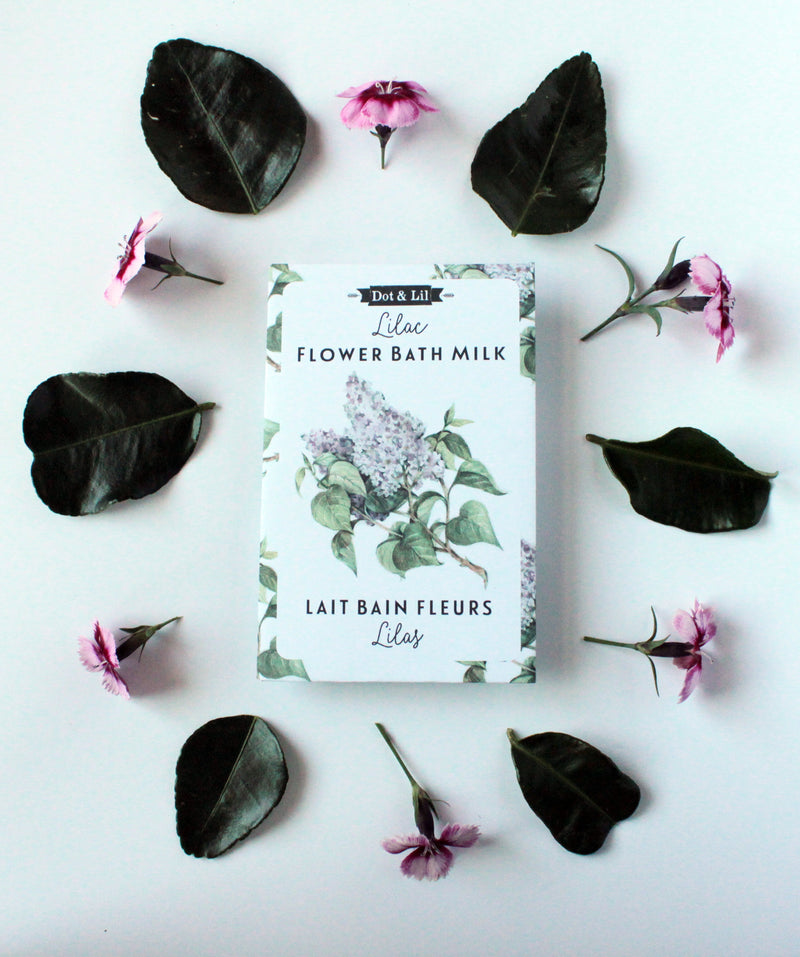 lilac flower bath milk sachet