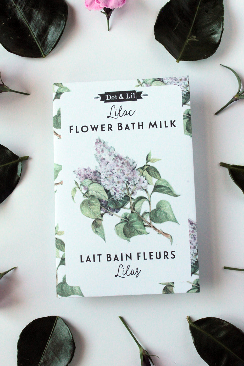 lilac flower bath milk sachet