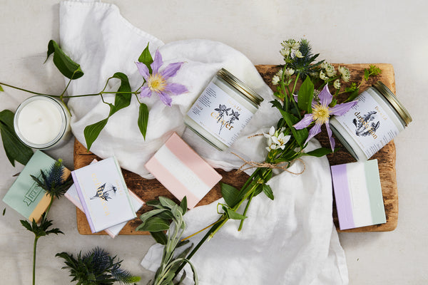 Wildflower soap and candle collection