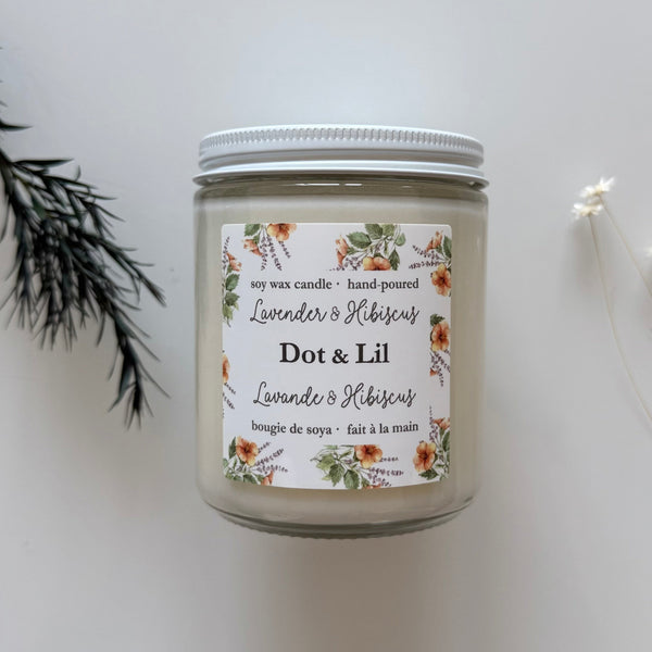 lavender & hibiscus soy candle