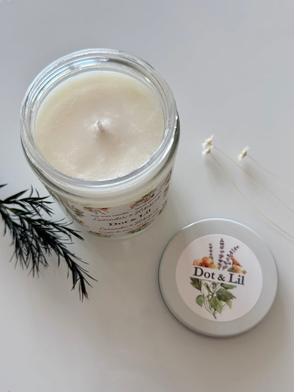 lavender & hibiscus soy candle