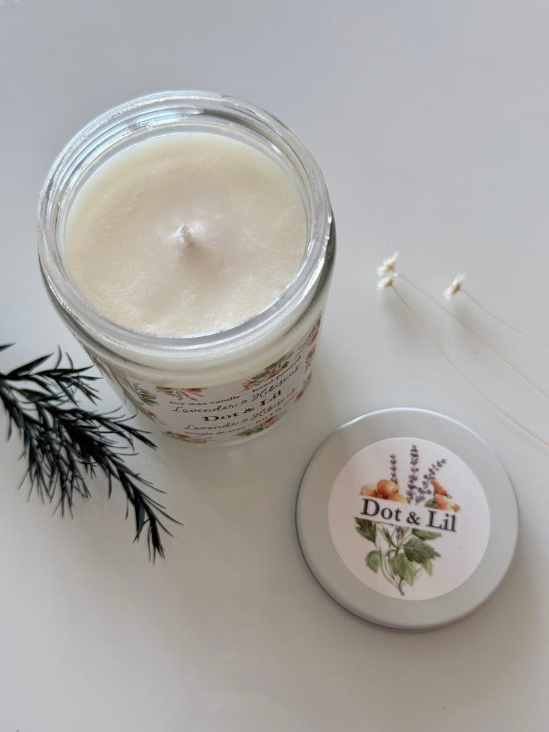 lavender & hibiscus soy candle