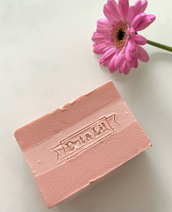 less-than-perfect clover wildflower soap