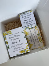 candle, soap & bath cube gift set
