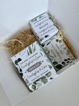 candle, soap & bath cube gift set
