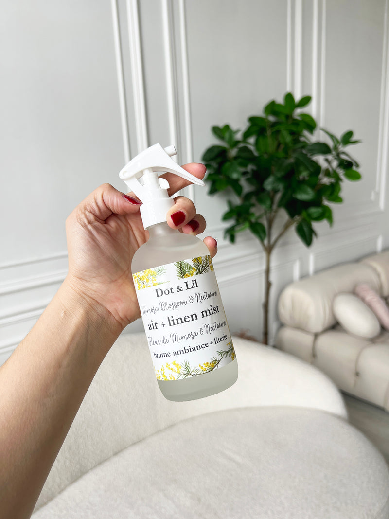 Mimosa Blossom & Nectarine linen + air mist