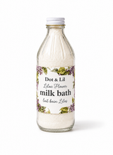 lilac milk bath bottle dot lil 
