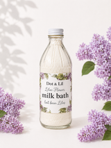 lilac milk bath bottle dot lil 