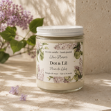 lilac soy candle dot lil