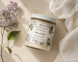 lilac soy candle dot lil