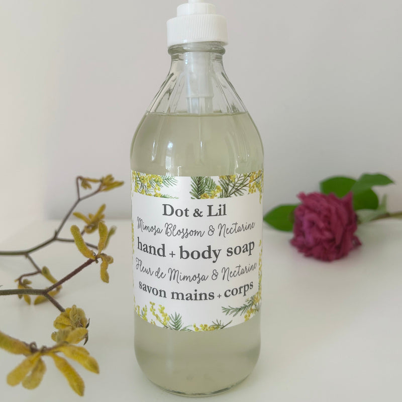 NOUVEAU - Savon liquide Fleur de Mimosa &amp; Nectarine