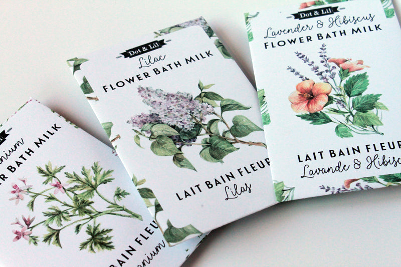 sachet lait bain fleur de lilas