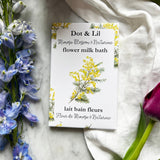 mimosa nectarine milk bath sachet dot and lil