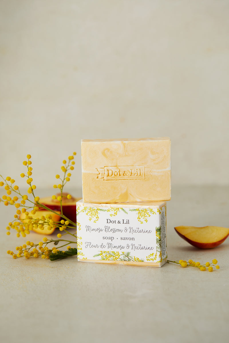 mimosa blossom & nectarine soap
