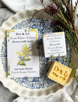 Mimosa Blossom & Nectarine sparkling milk bath cube