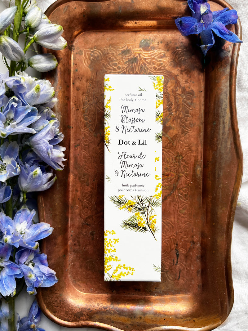 Mimosa blossom & Nectarine perfume oil