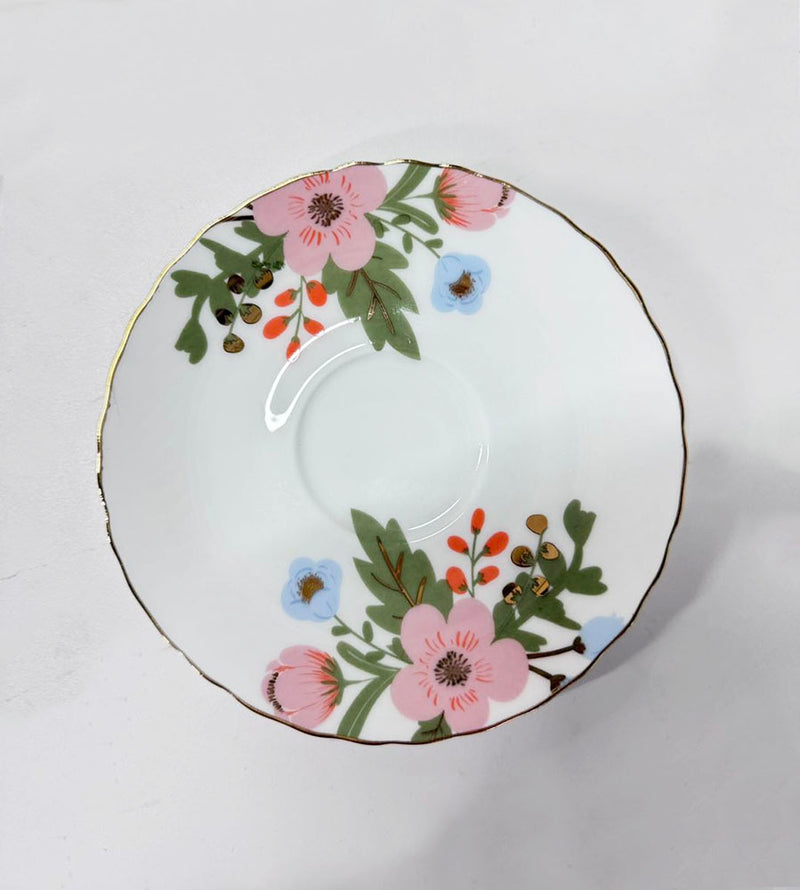 NEW - mimosa blossom & nectarine teacup candle