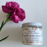travel size peony & olive leaf hand + body crème