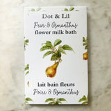 lait bain de poire et d'osmanthus, illustration florale