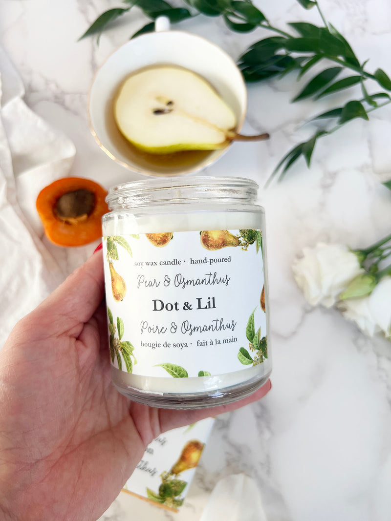 NEW Pear & Osmanthus candle