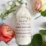 lait bain moussant à la pivoine et à la feuille d'olivier, lait bain et des fleurs de lys