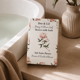 peony olive leaf milk bath sachet dot lil