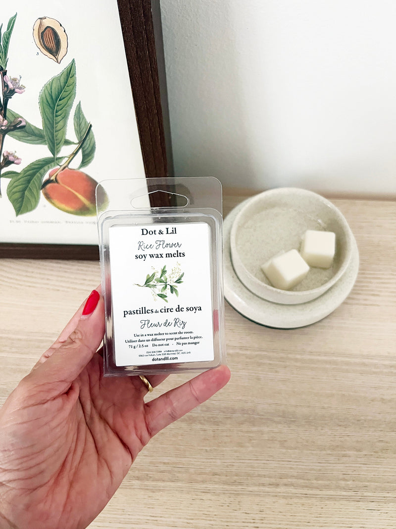 pastille de cire de soya Fleur de riz