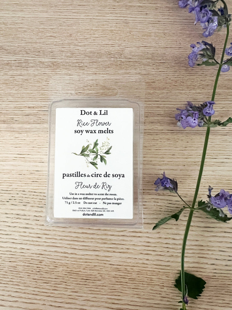 pastille de cire de soya Fleur de riz