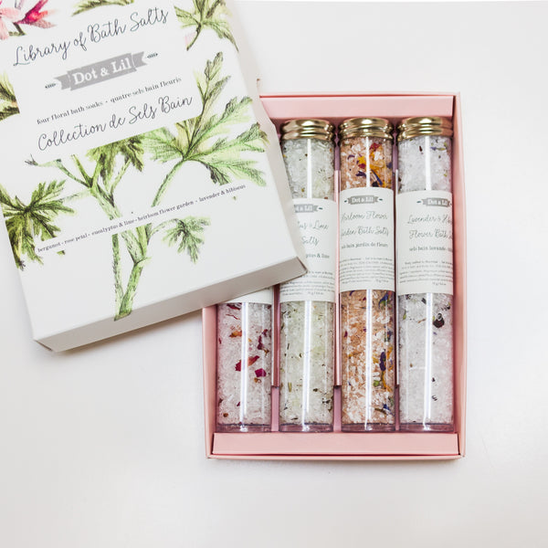 library of bath salts gift set