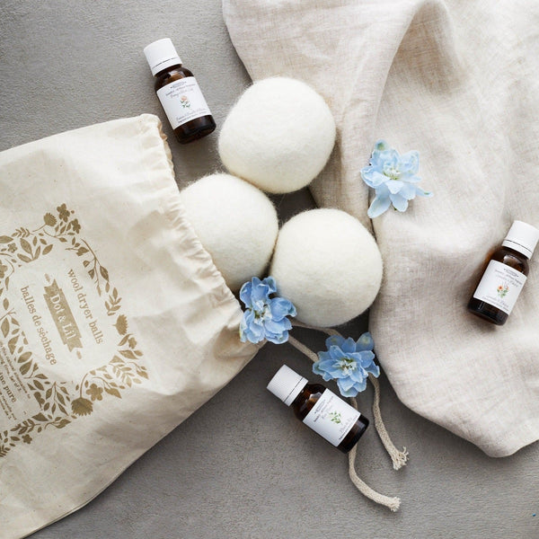 laundry fragrance + wool dryer ball starter set