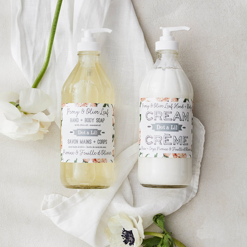 peony & olive leaf liquid soap