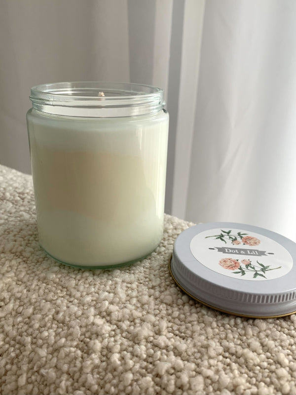 less-than-perfect peony & olive leaf soy candle