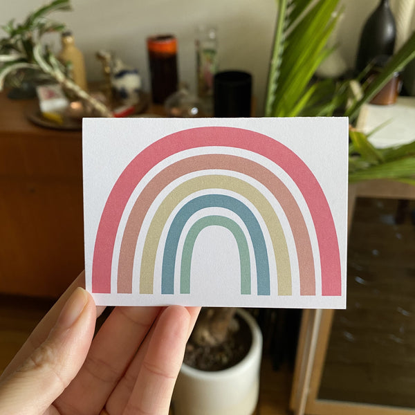 "Everything Will Be Okay" rainbow greeting card