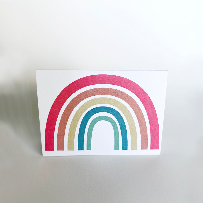 "Everything Will Be Okay" rainbow greeting card