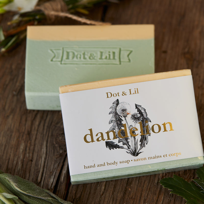 dandelion bar soap wildflower collection