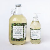 Savon liquide à l'eucalyptus et au citron vert, flacon en verre « Dot and Lil »