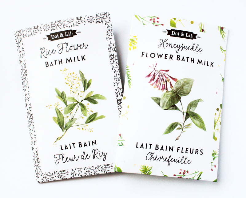 honeysuckle bath milk sachet