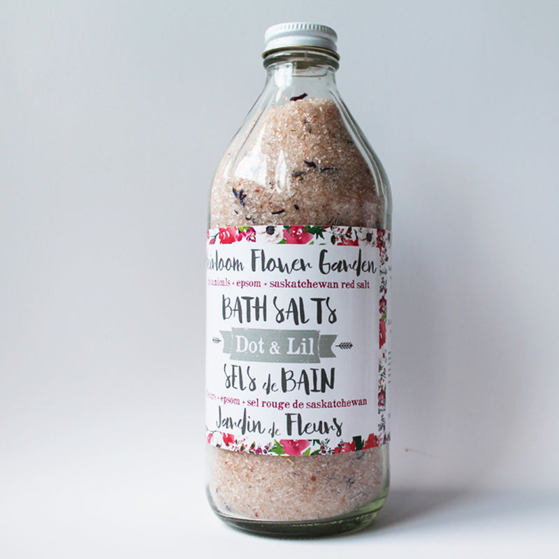 heirloom flower garden bath salt