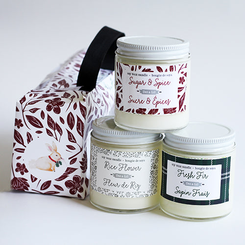 holiday candle trio gift set