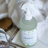 Flacon en verre pour spray d'ambiance au lin, eucalyptus et citron vert