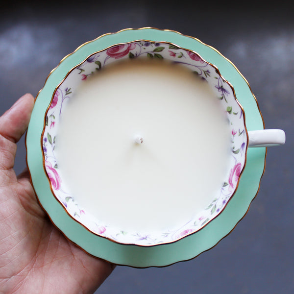 honeysuckle teacup candle