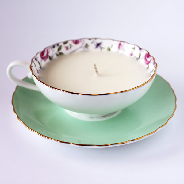 honeysuckle teacup candle