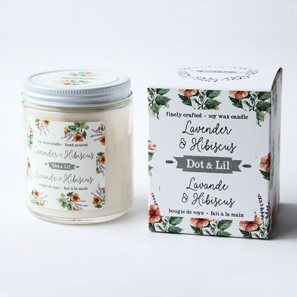 lavender & hibiscus soy candle