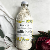 mimosa, nectarine, lait bain , eau lait bain
