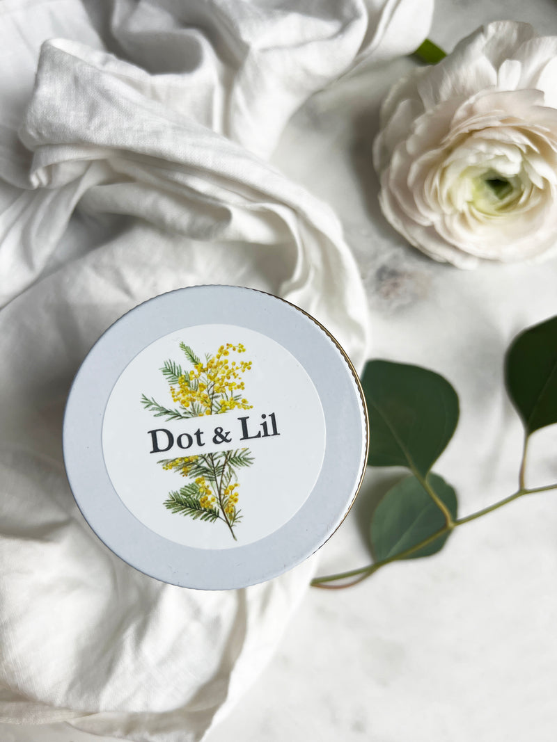 mimosa blossom & nectarine candle