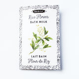lait bain de fleur de riz, pois et lilas
