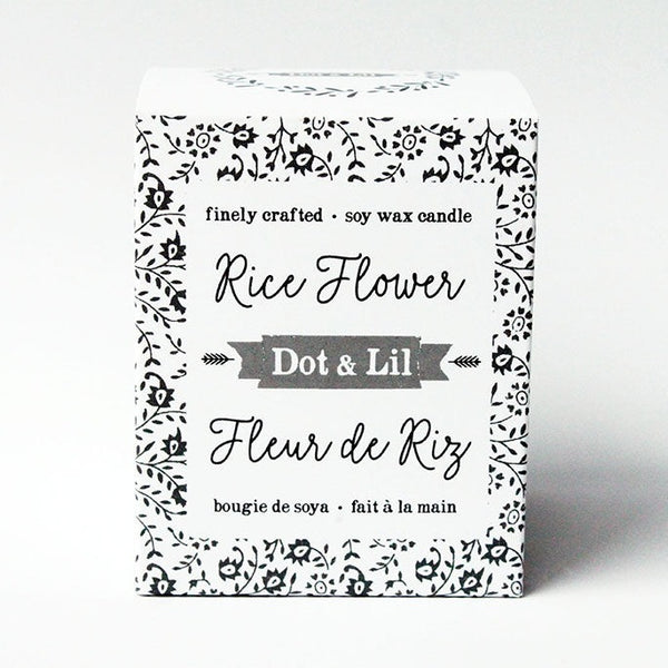 rice flower soy candle