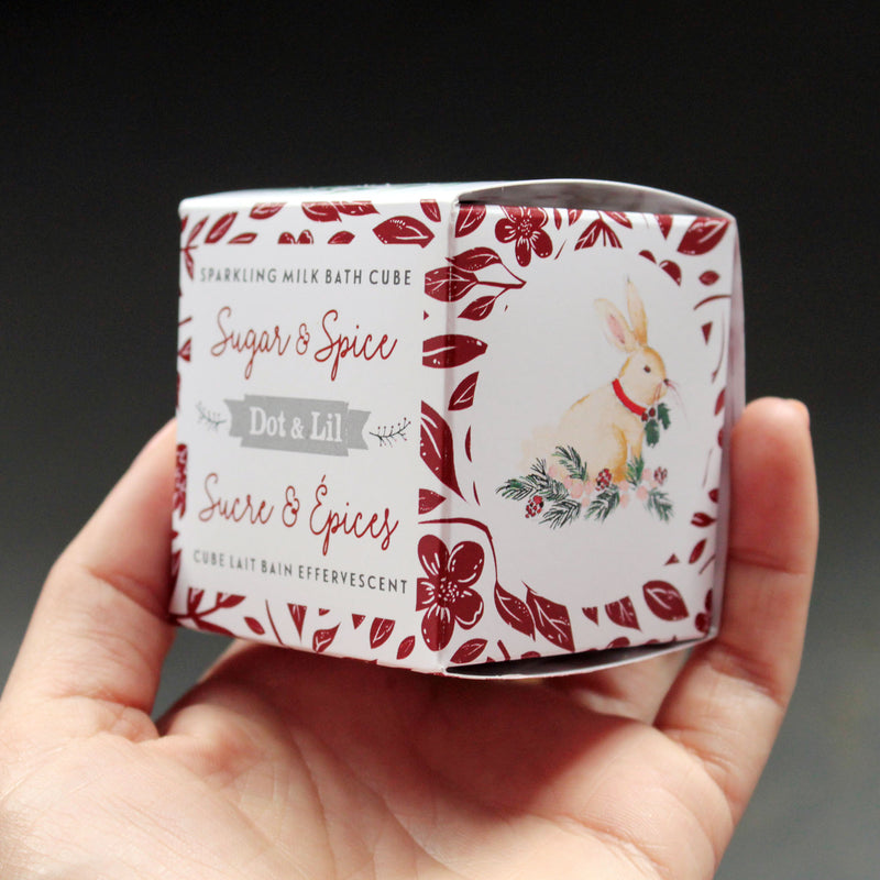 sugar & spice sparkling milk bath cube