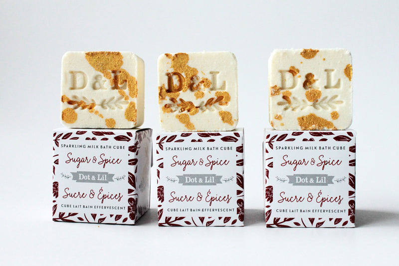sugar & spice sparkling milk bath cube