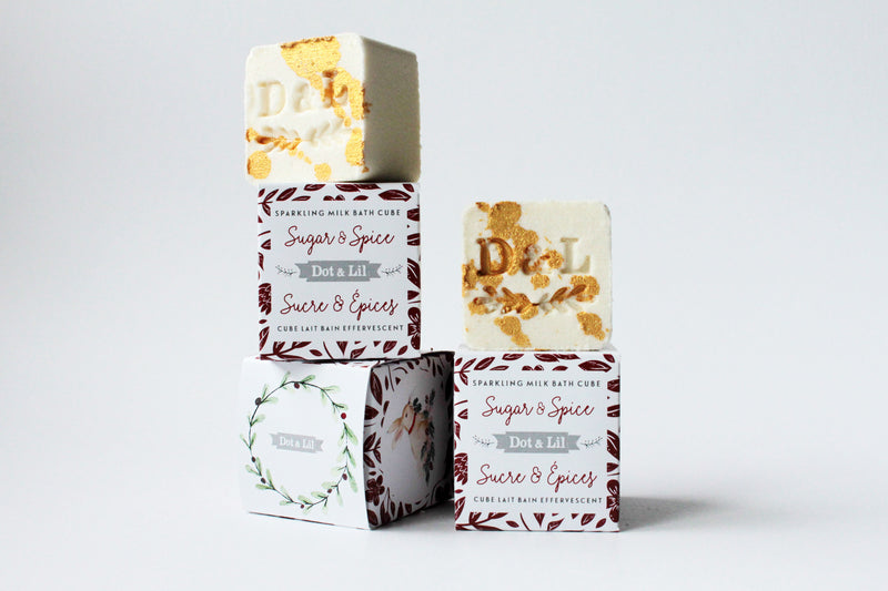 sugar & spice sparkling milk bath cube